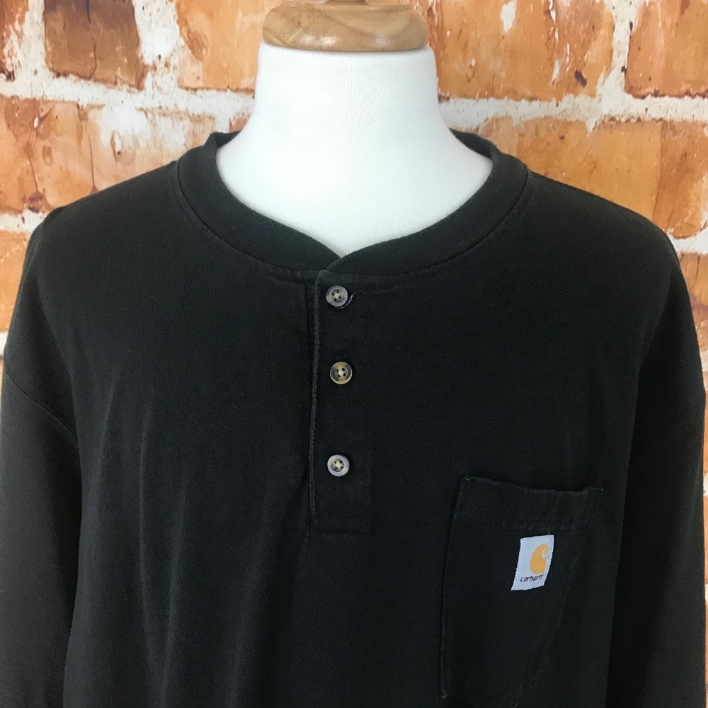 Carhartt Henley Black Short Sleeve Work Shirt 3XL